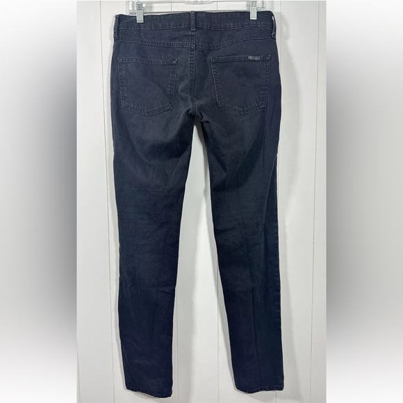 Mango Alice Size 8 Black Slim Fit Straight Leg Dark Wash Denim Jeans - Picture 5 of 9